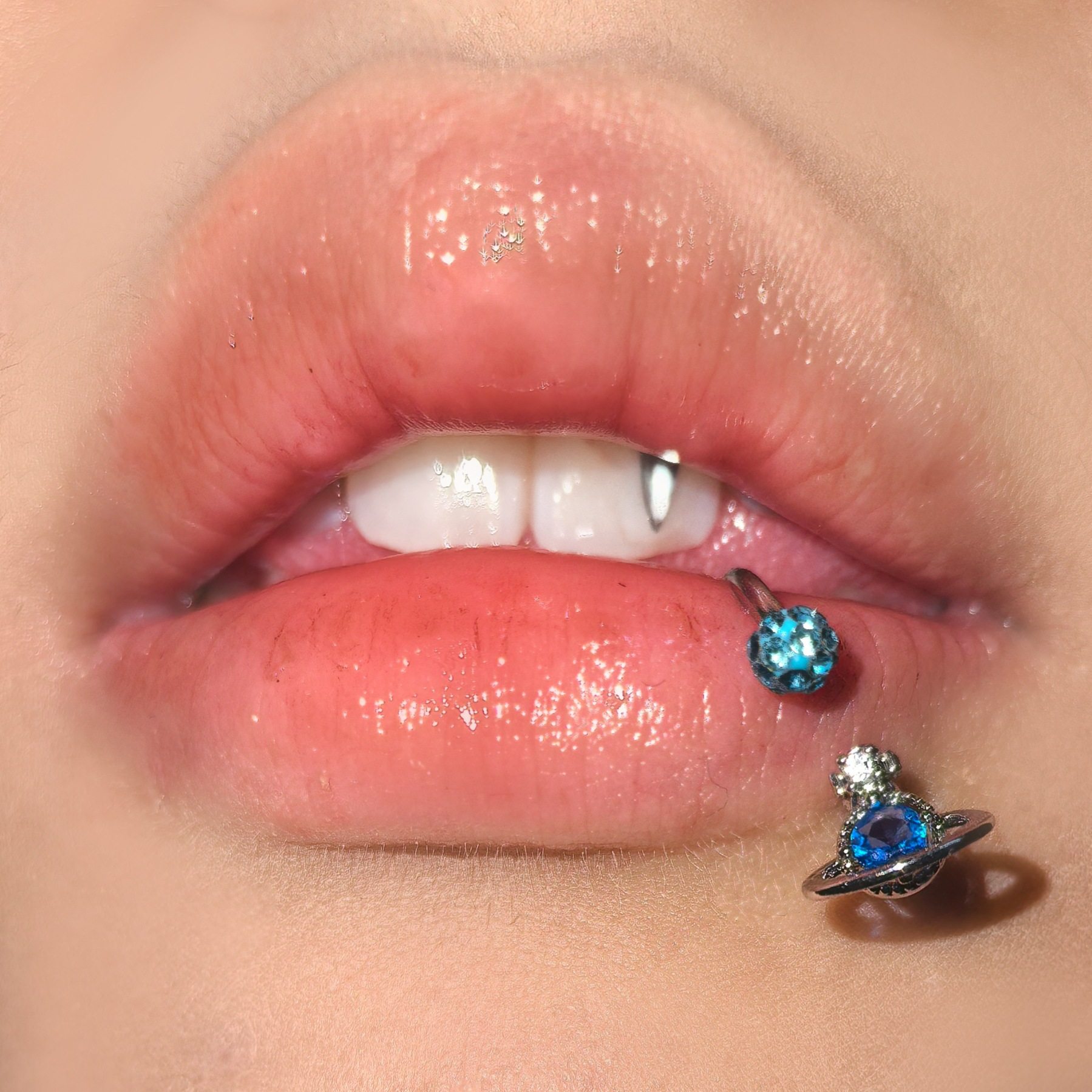 超闪三色小行星泥巴球钛钢穿刺饰品唇环耳骨环甜美风配件外牙,饰品/流行首饰/时尚饰品新,唇环/唇钉,淘宝优惠券,粉丝福利购,淘宝优惠卷