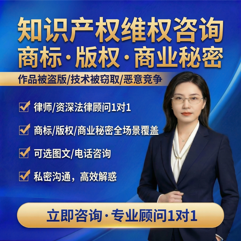 知识产权维权咨询商标被冒用作品被盗版秘密被窃取同行不正当竞争