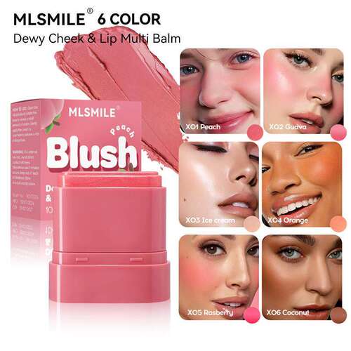 Flat Tube Multifunctional Blush Stick 水果腮红棒口红一体修容