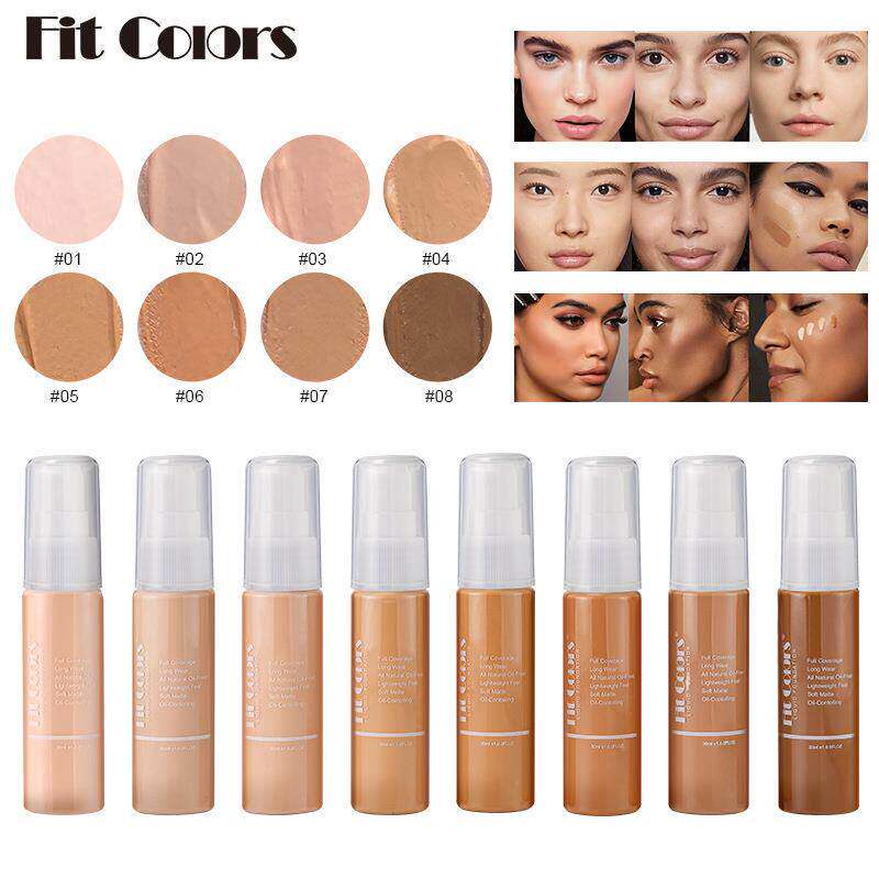 8 Colors Matte Concealer Foundation 30ML 欧美哑光遮瑕粉底液