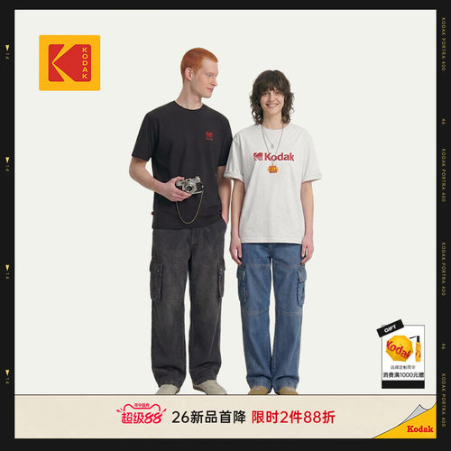 柯达2026早夏女款大LogoT恤
