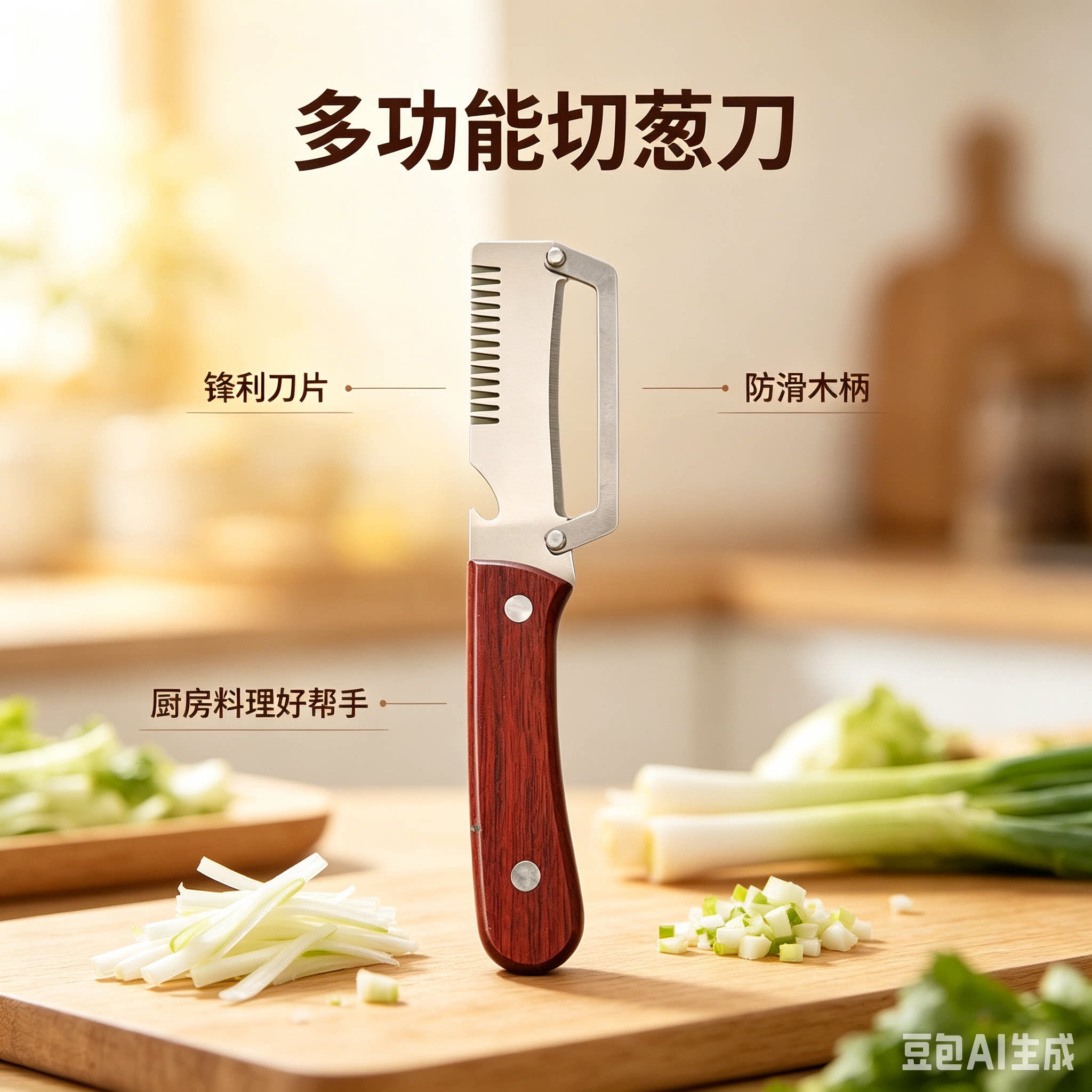 【切丝不用刀】家用多功能切葱切丝开瓶三合一厨房神器ZX