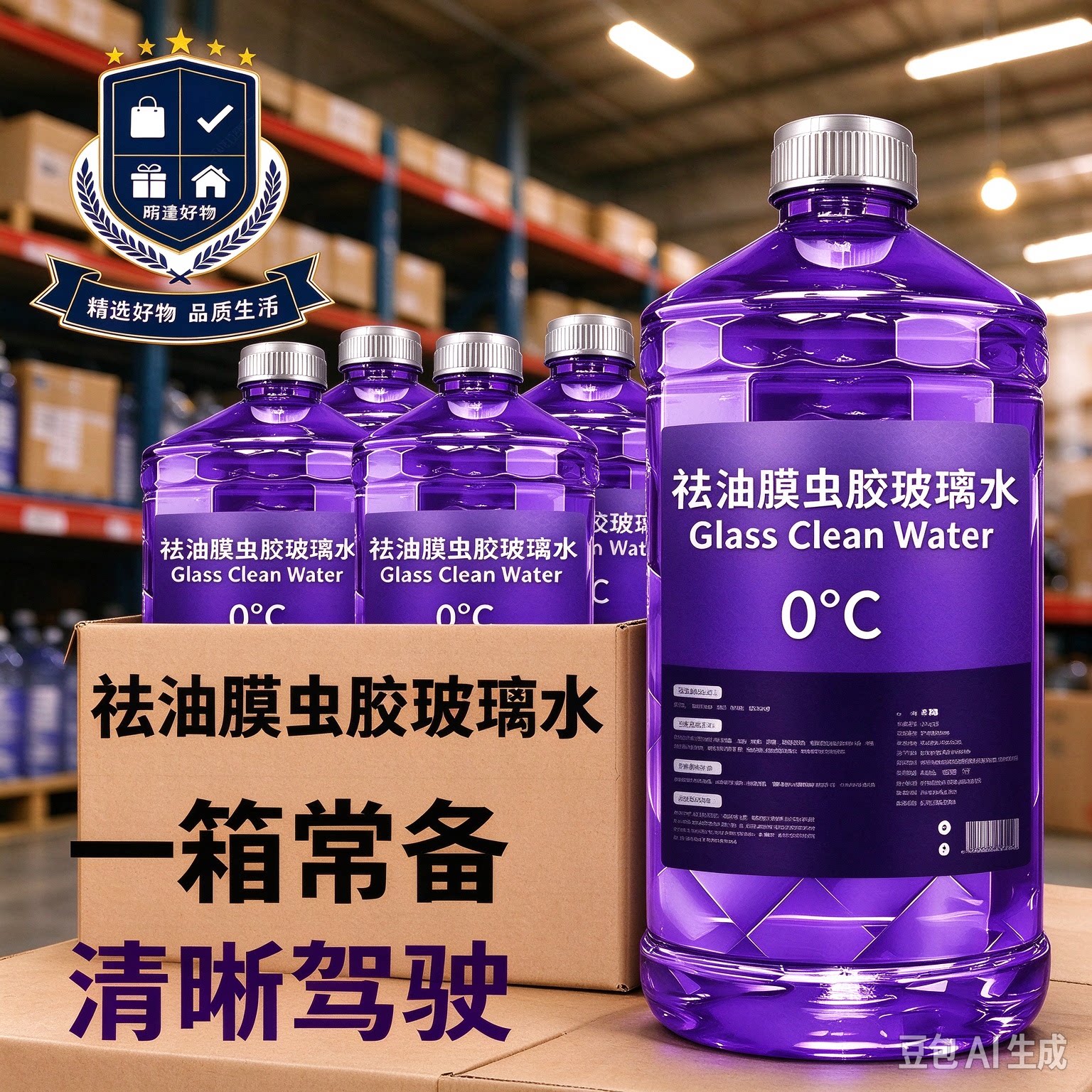 【买一送一】汽车去油膜虫胶玻璃水夏季防雨清洁养护四季通用CX