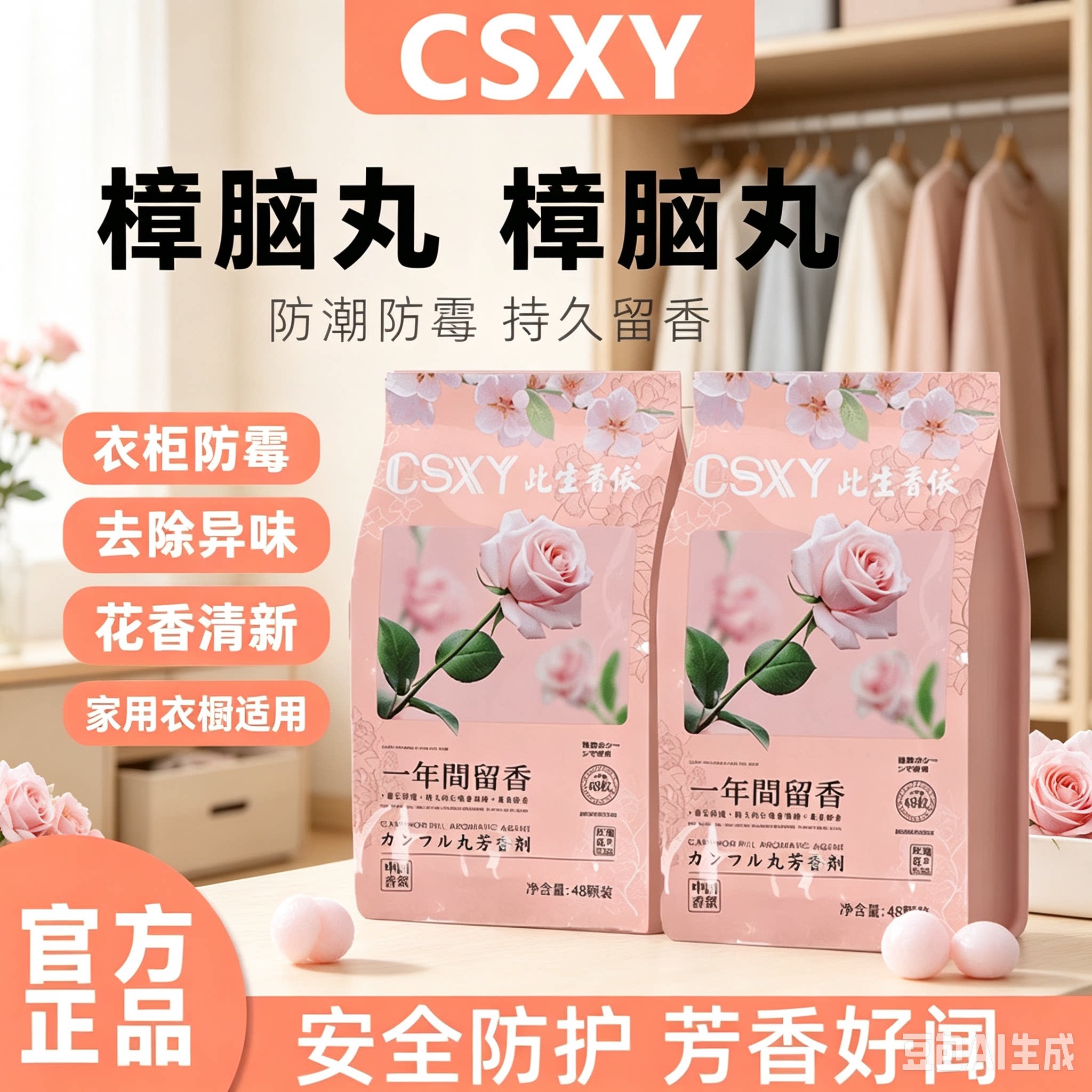 【19.9元/48小包】升级款衣柜香包取代樟脑丸防霉潮祛异味衣柜ZX