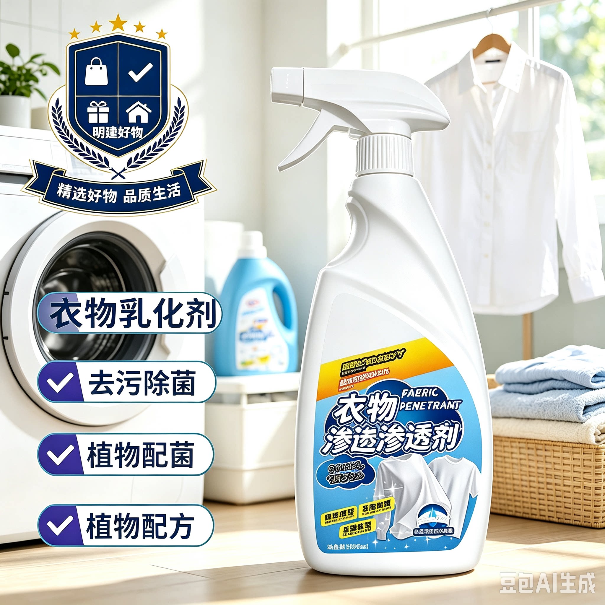 衣物渗透剂去油去黄去渍白衣去霉神器预洗喷剂衣领清洗剂CX