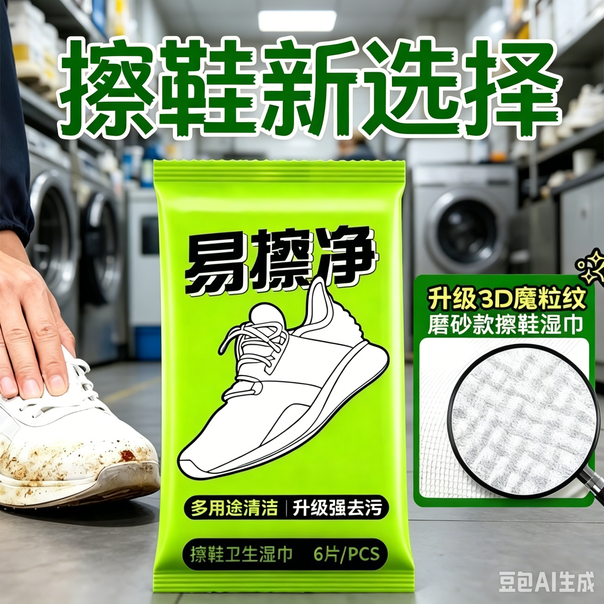 【拍一发十】擦鞋湿巾小白鞋清洁湿巾擦鞋神器便携式麂皮鞋易ZX