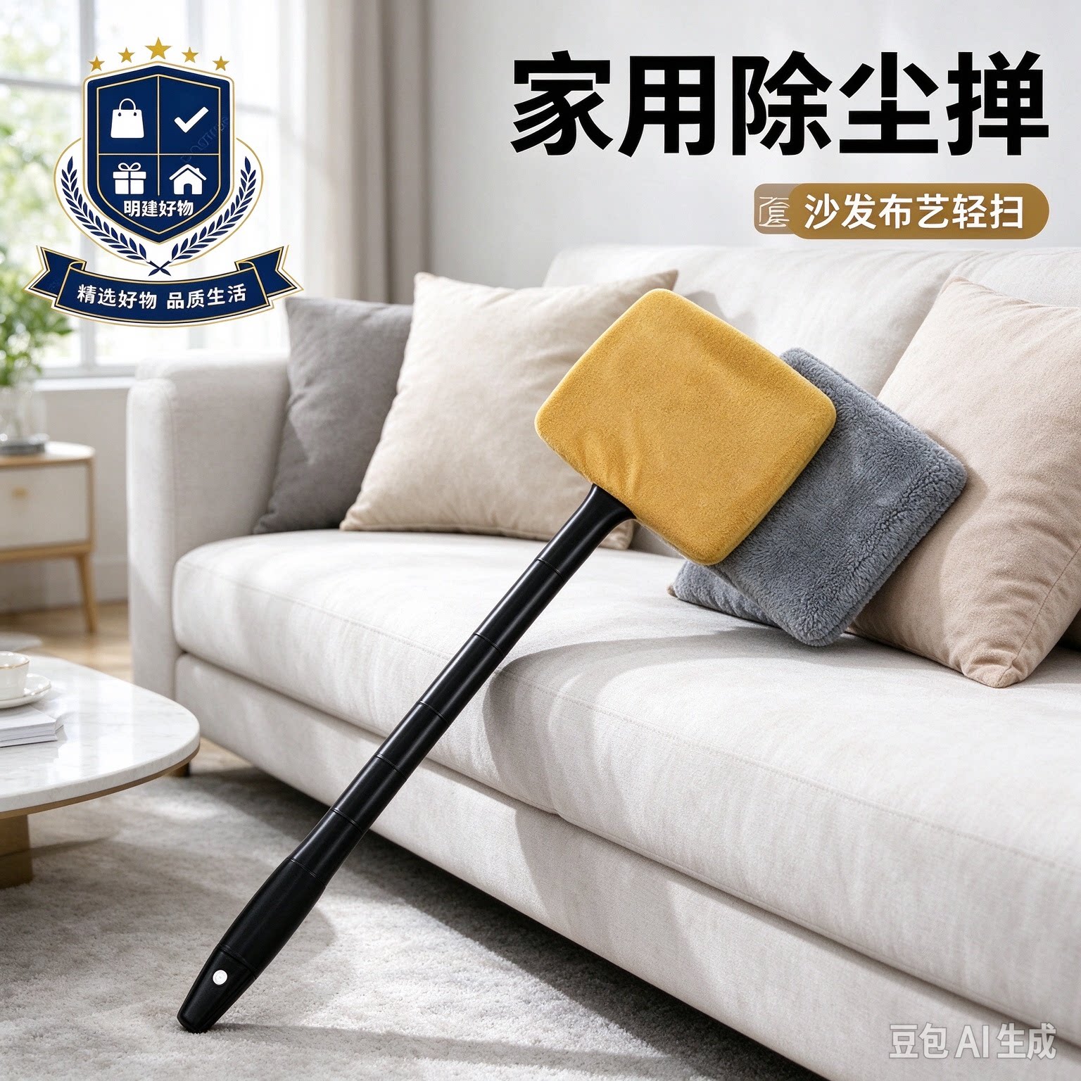 挡风玻璃除雾刷车窗内饰麂皮绒防雾除水除尘掸加长杆室内打扫CL
