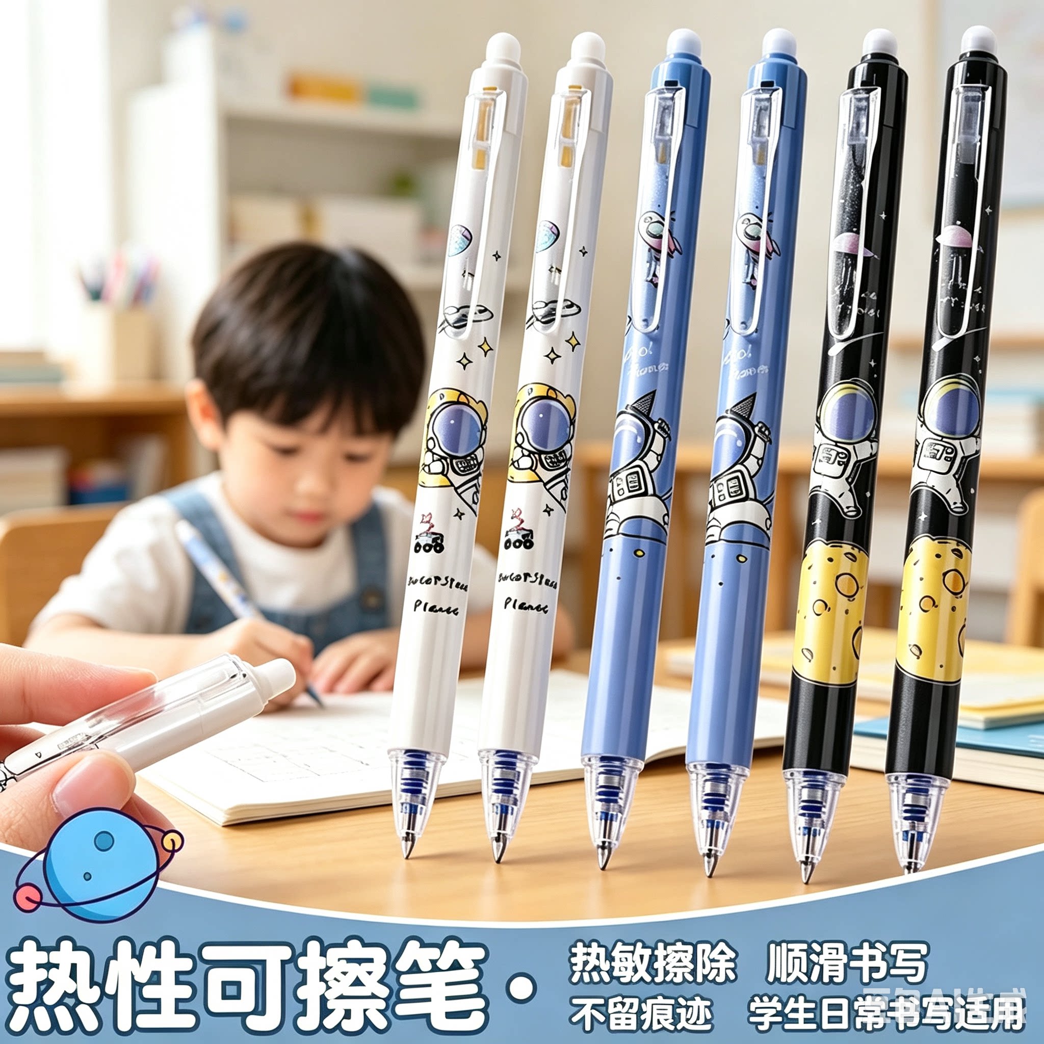 【促销到手9块9】可擦笔0.5mm中性笔芯小学生专用可擦子弹头ZX
