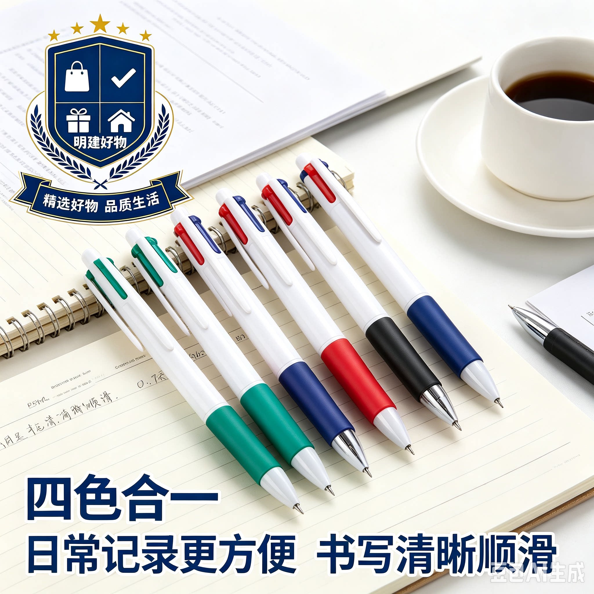 【老师推荐】多色合一按动圆珠笔学生分类标记速干圆珠笔CX2