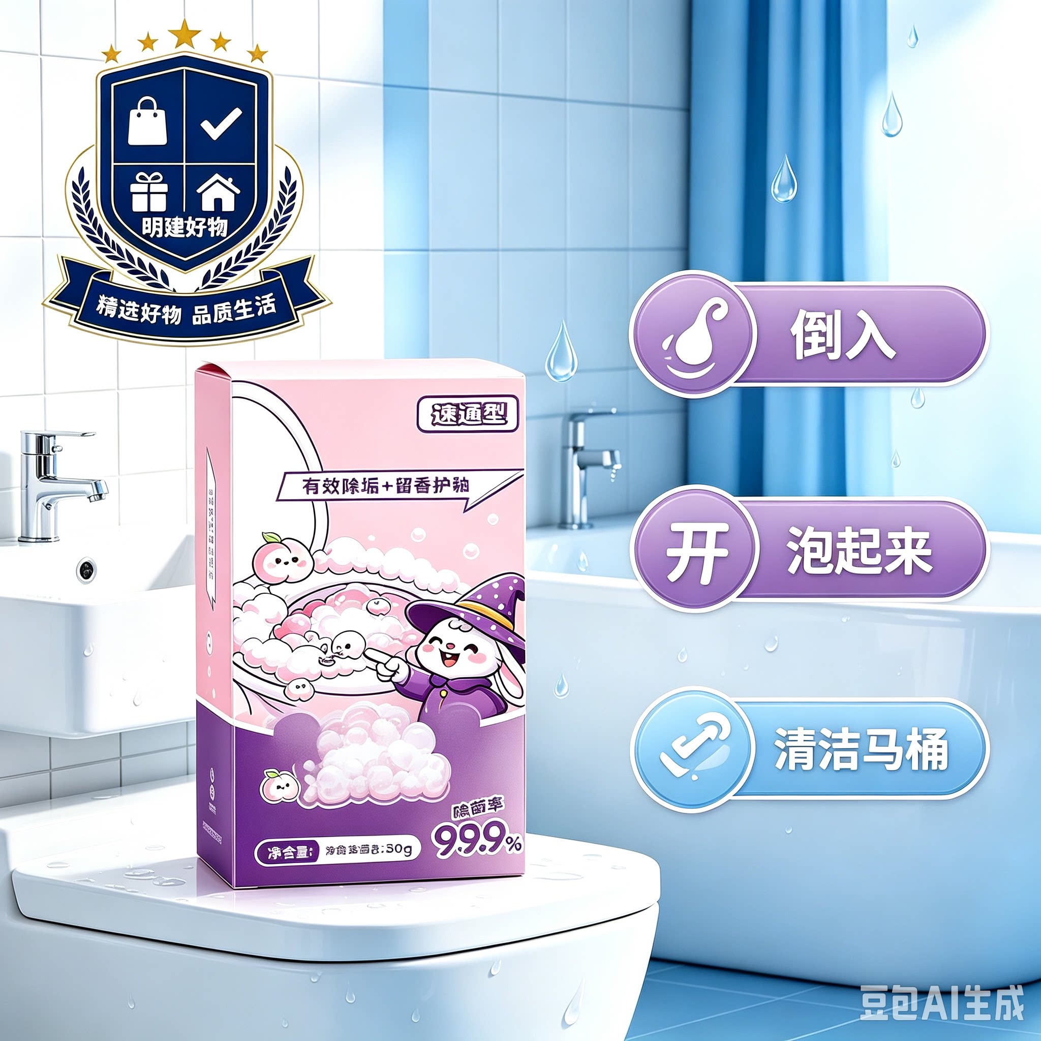【除菌去垢】马桶香香泡泡粉马桶除垢泡沫去味去黄去污除异味CX