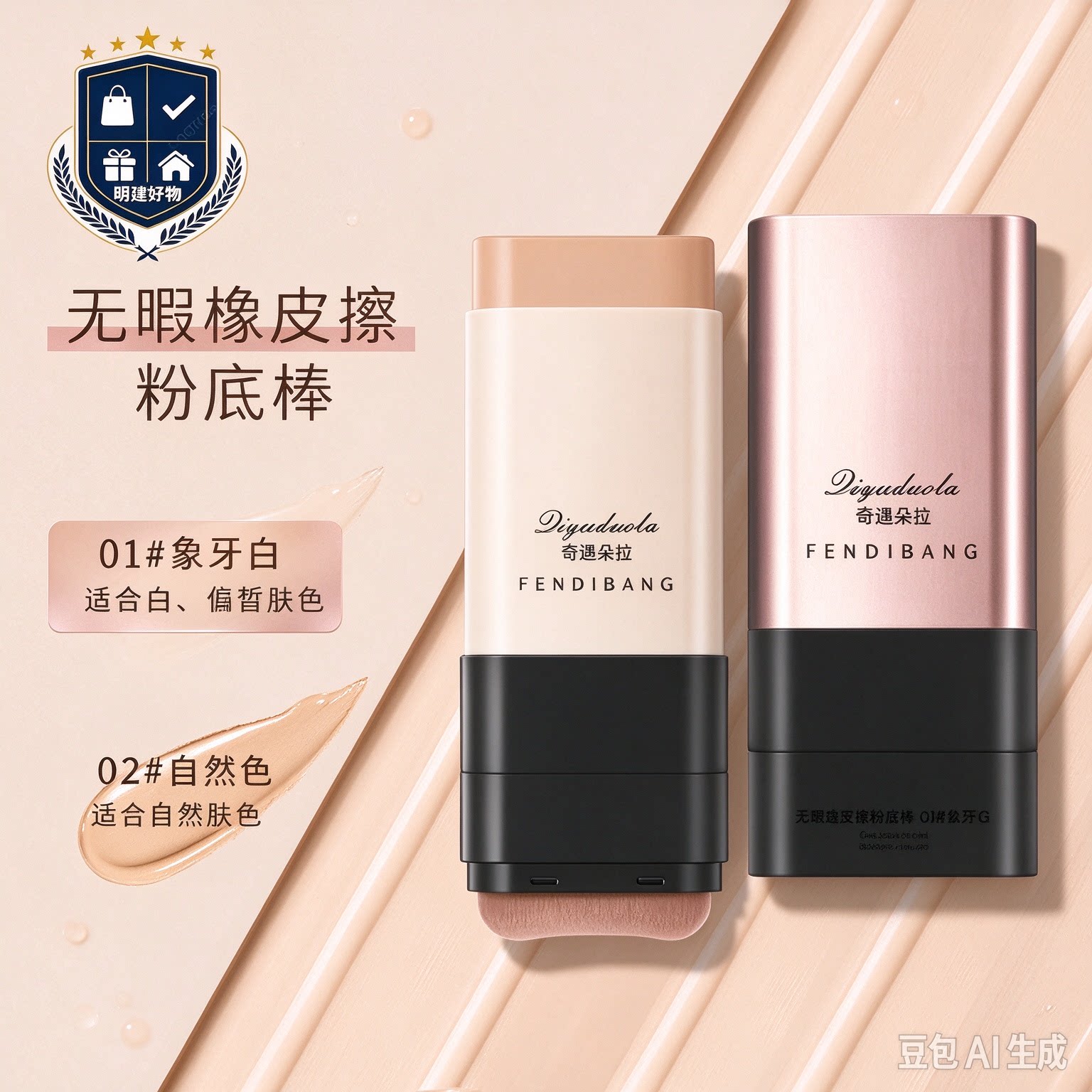 【下单立减50】双头带刷头水润清透粉底遮瑕控油持妆身体护理CX5