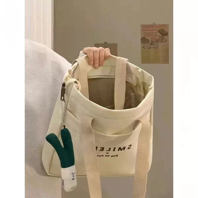 高中生手提袋拎书袋大容量初中生补课帆布包女学生装书的袋子女孩
