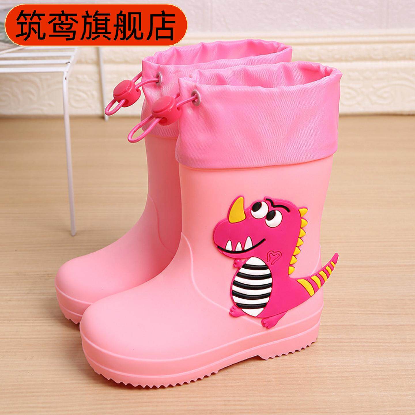 儿童雨鞋可爱卡通男女童幼儿园宝宝防水鞋套鞋中大童防滑雨靴胶鞋