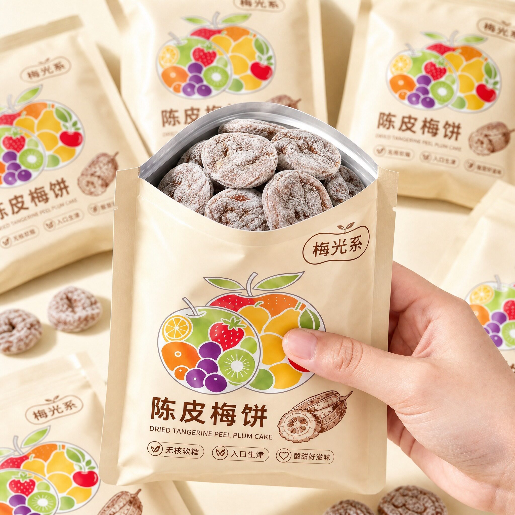无核陈皮梅饼日式蜜饯孕妇零食