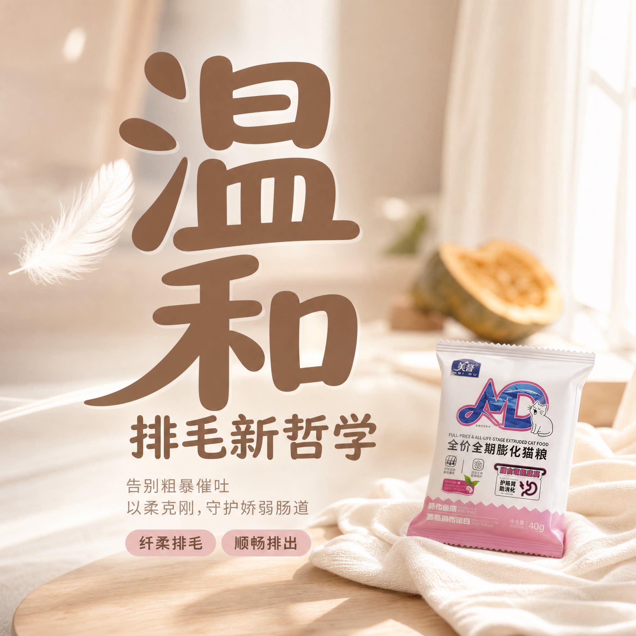 美督全价膨化猫粮高蛋白低脂肪