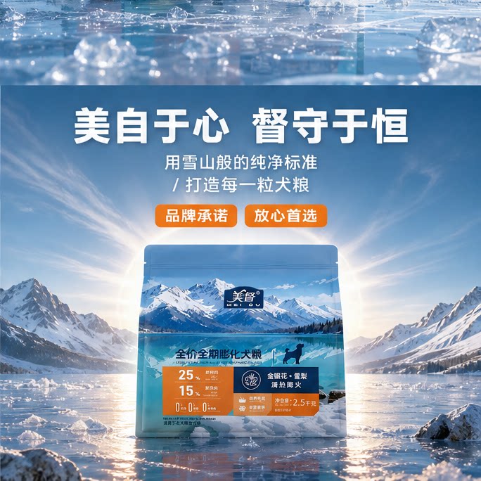 美督烘焙鸭肉梨狗粮护肠胃淡泪痕