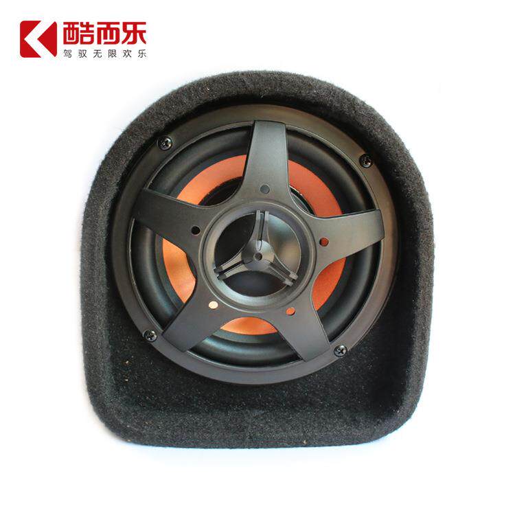 厂家直销酷而乐12V有源大功率汽车音响改装隧道型10寸车载低音炮