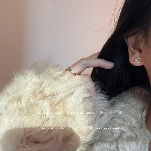 双C锆石耳钉Vanilla闪闪亮晶晶