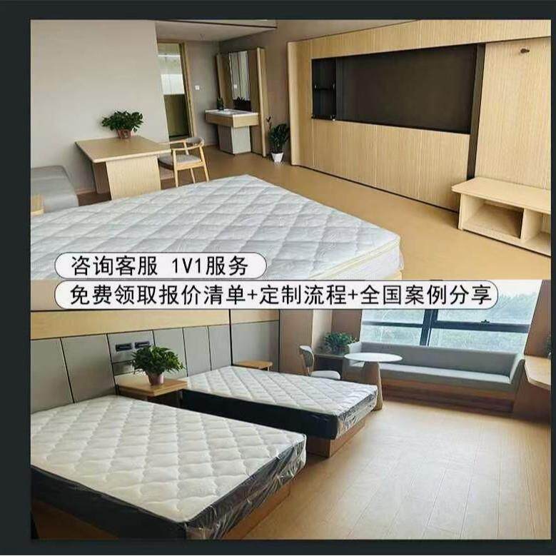 新版全季5.0酒店家具定 制民宿公寓标间床头全套宾馆专用床箱床屏