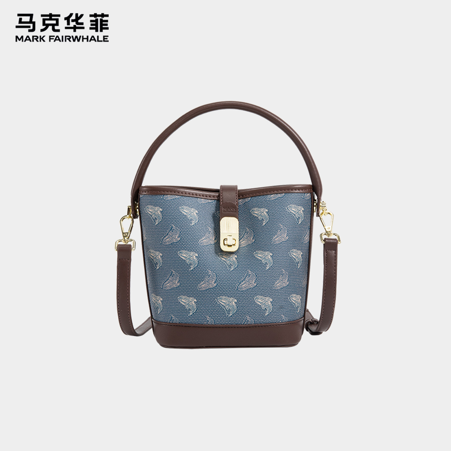 马克华菲复古水桶包女款轻奢小众图片