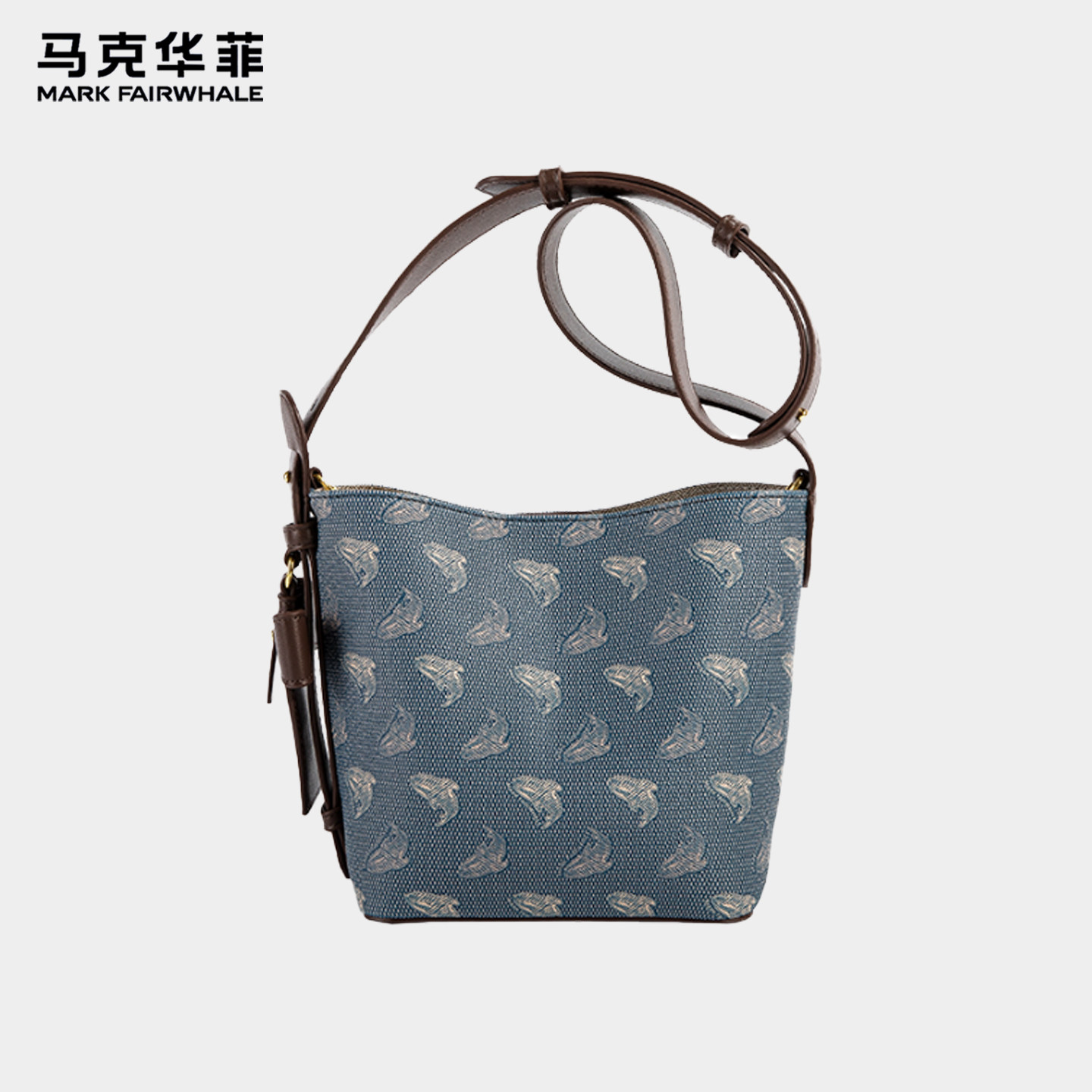 马克华菲复古大容量单肩托特包女图片