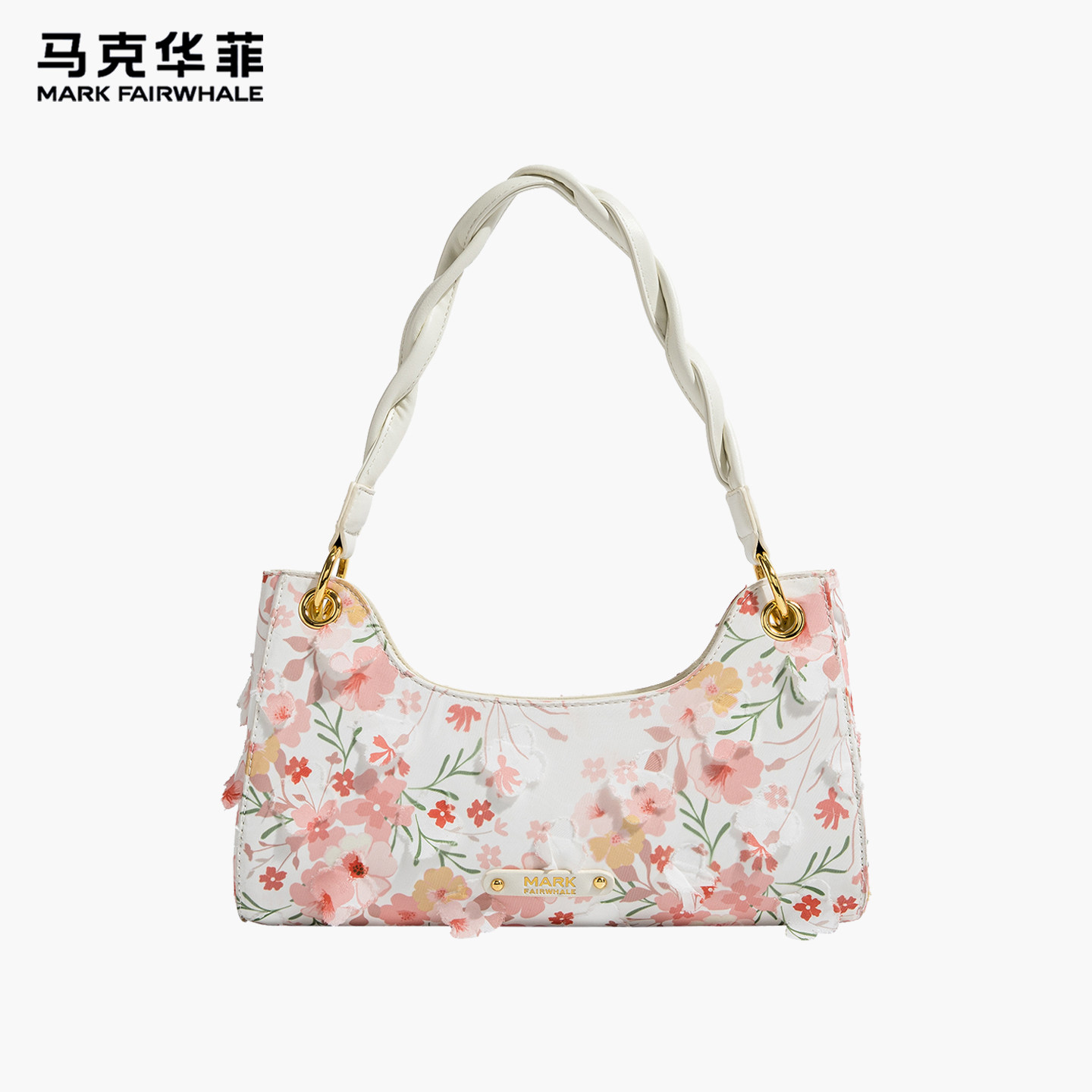 马克华菲小众碎花单肩腋下包包女图片