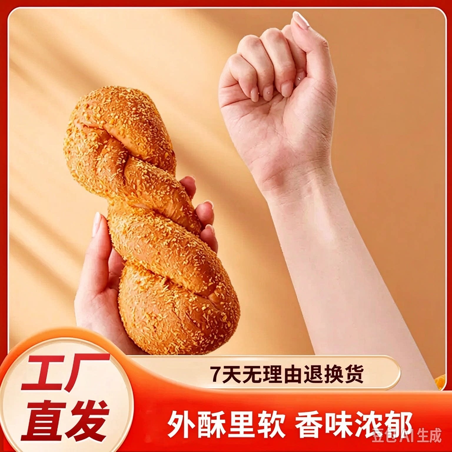 【工厂直发】酸奶麻花 健康营养美味可口早餐即食零食甄选品质Y