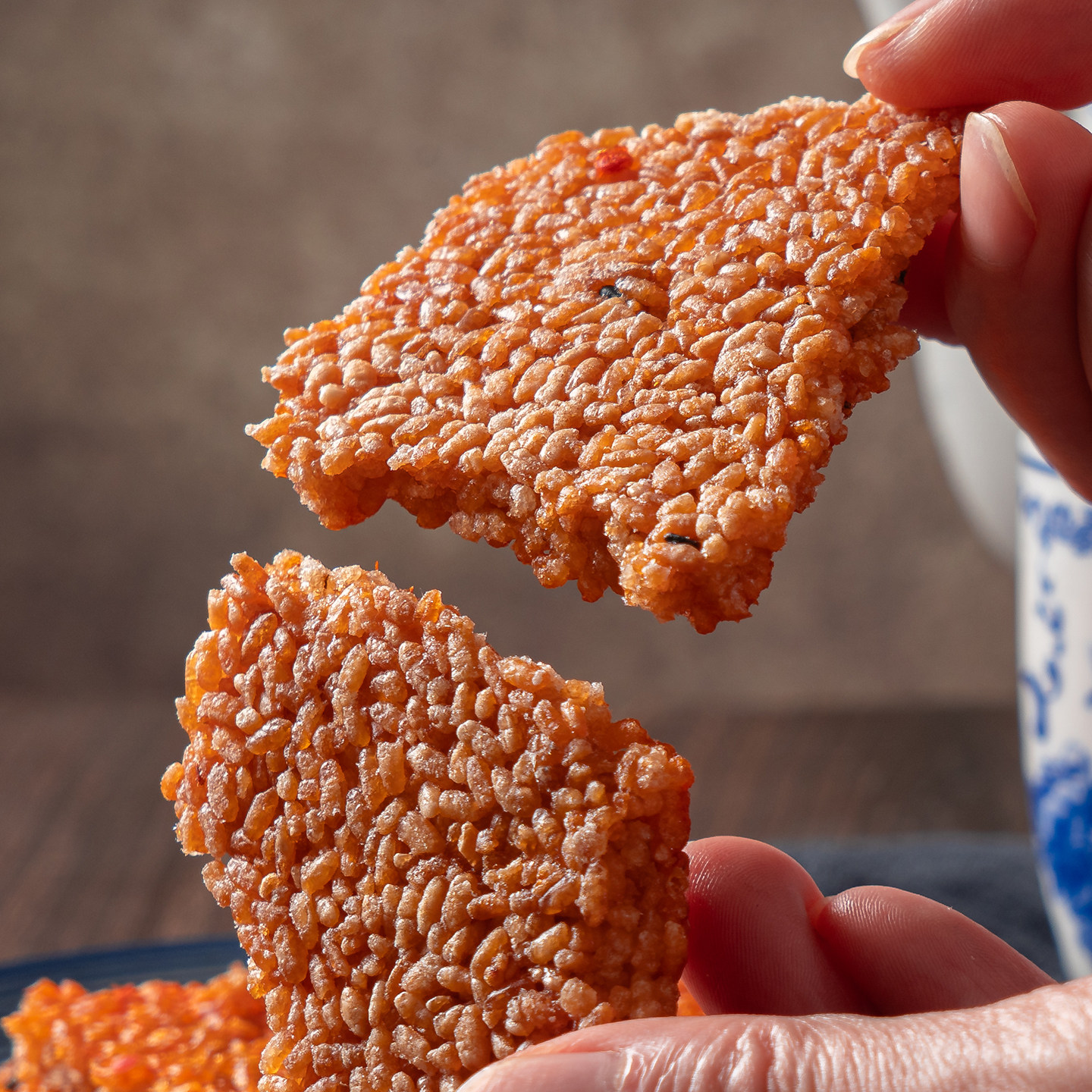 大别山农家手工锅巴小时候味道咸香酥脆原味微微辣精选零食代餐