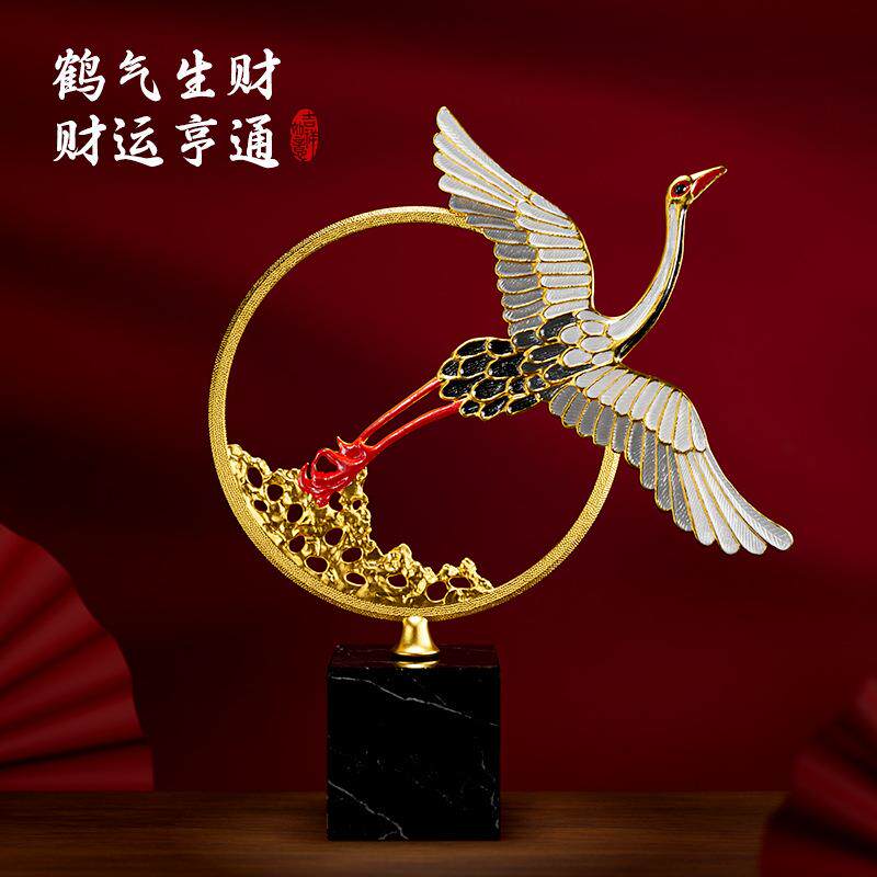 新中式中国风圆环摆件禅意客厅玄关书房博古架桌面家居装饰品摆设