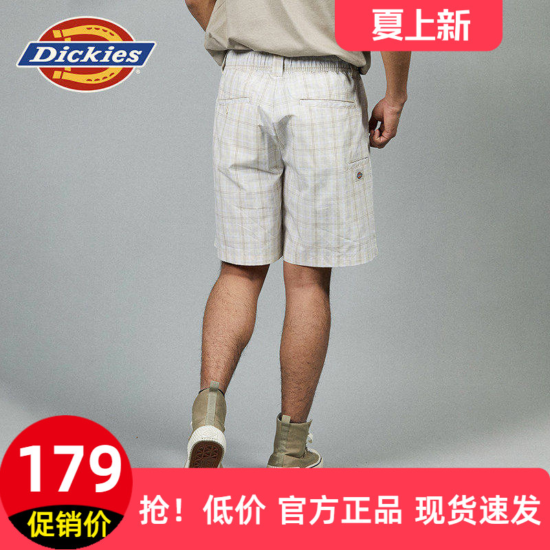 Dickies帝酷适休闲格纹短裤男士