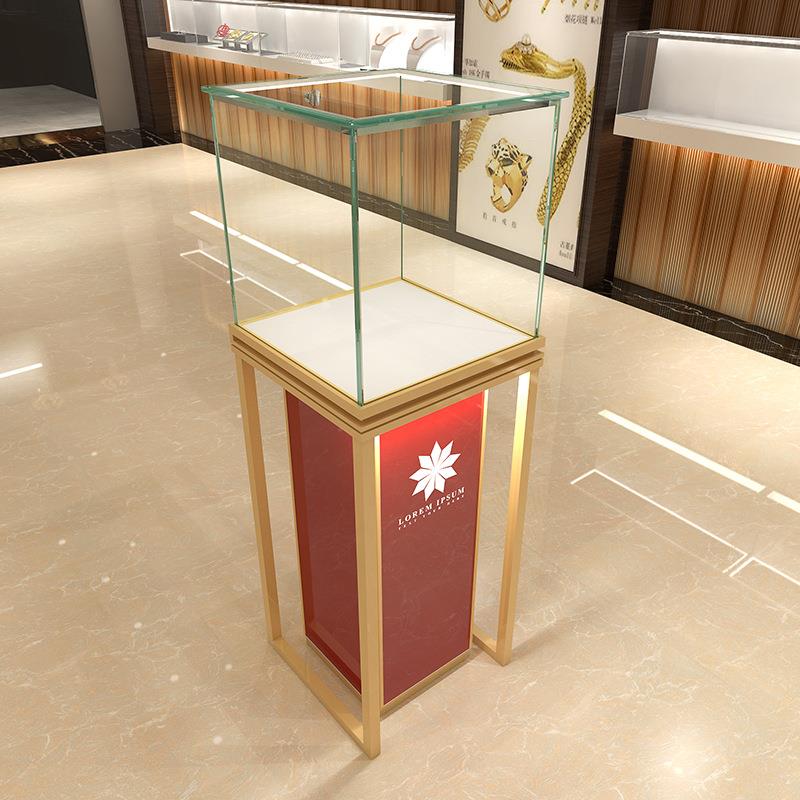 黄金玻璃展示柜精品柜台珠宝首饰展柜样品展示架橱窗陈列柜货架