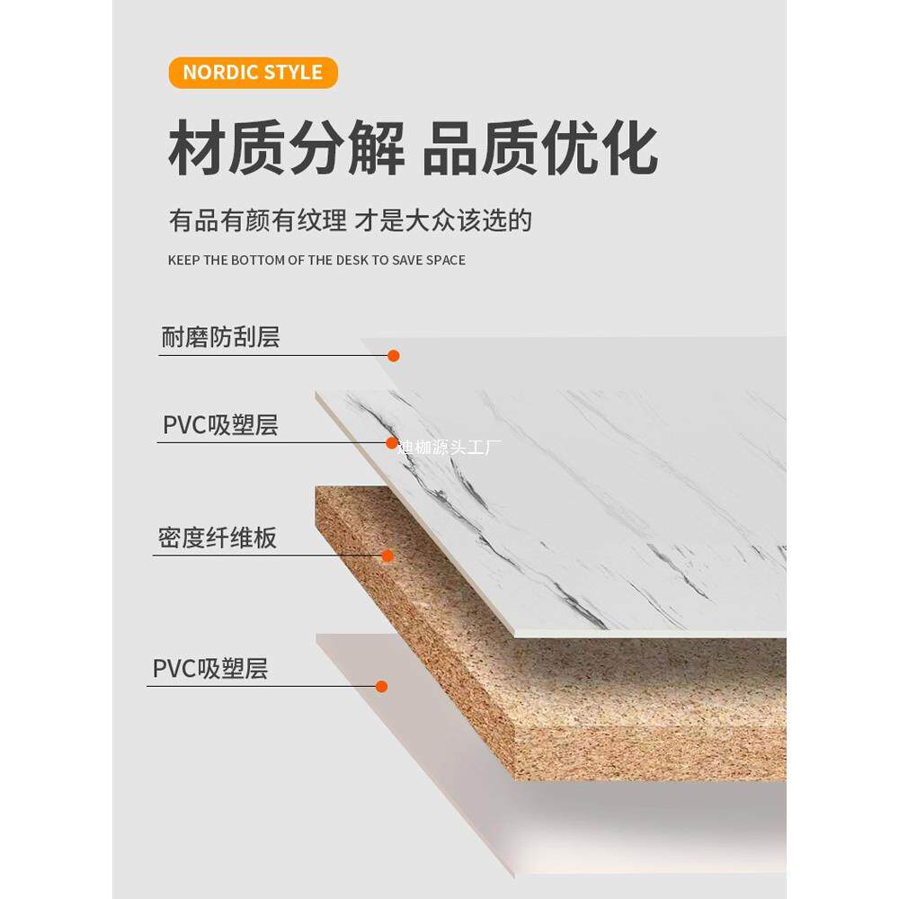 北欧简易餐桌小户型家用长方形吃饭桌子快餐商用出租房餐桌椅组合