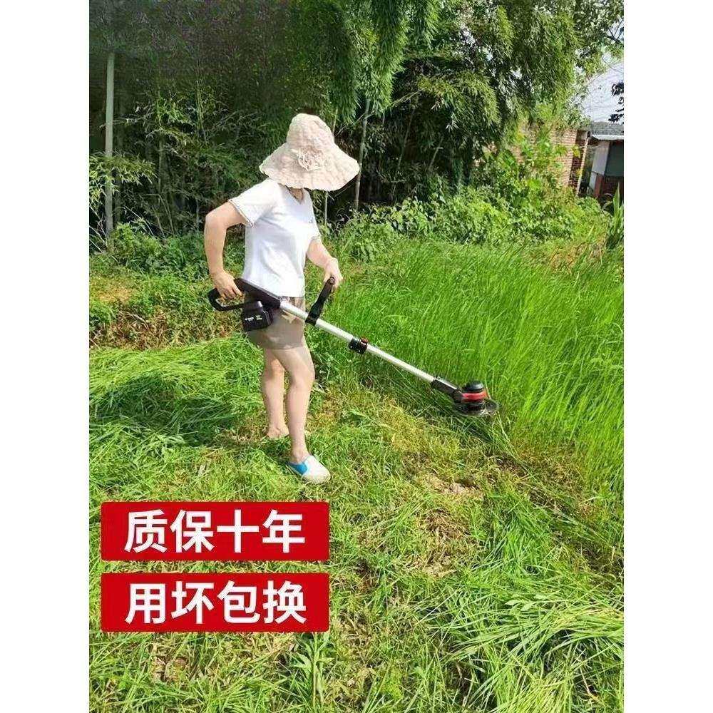 进口电动割草机充电式小型家用便携式大功率多功能农用锂电打草机