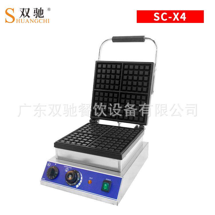 双驰厂家直销商用方形华夫炉机电热松饼烤饼机家用香酥机早餐小吃