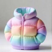 打印羽绒服笔筒新奇爆款 抽象桌面笔筒学生文具教室礼物