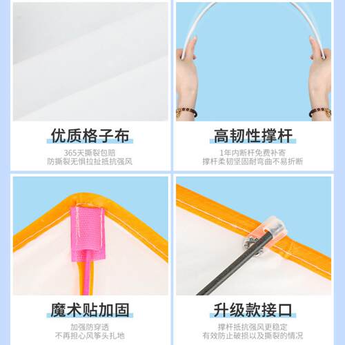 空白风筝儿童卡通手工填色自制材料包手绘幼儿园风筝摆摊