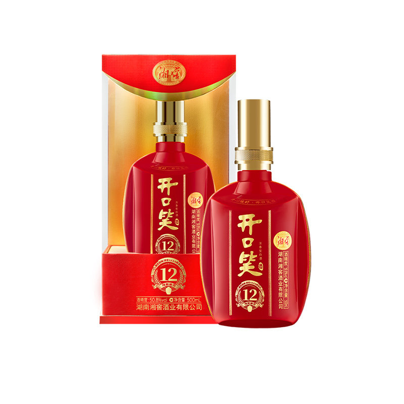 开口笑酒陈酿12大喜浓香型50.8度白酒500mL宴席用酒佳品正品保真