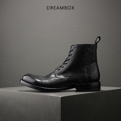 DREAMBOX高帮石洗马皮马丁靴