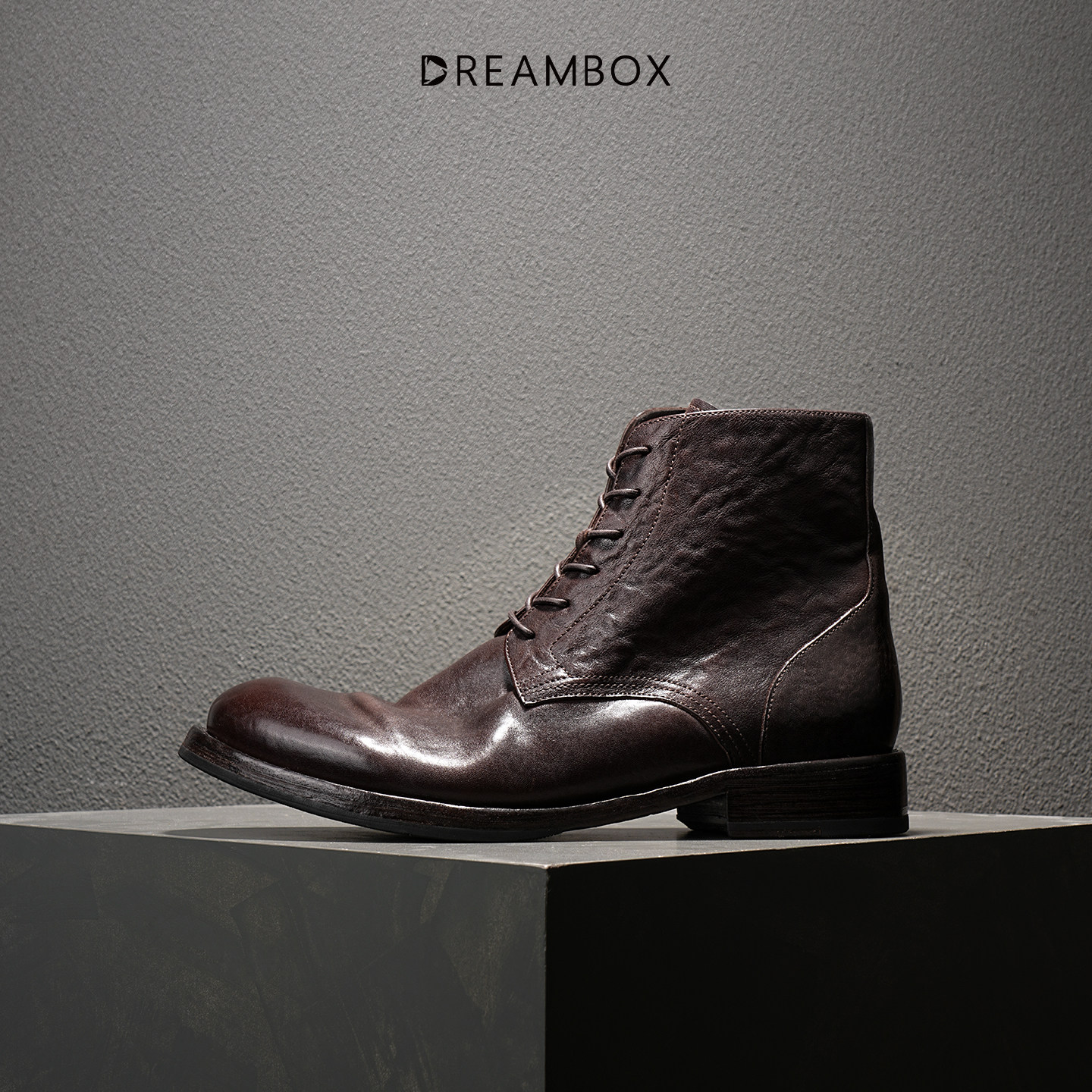 DREAMBOX男士高帮英伦马丁靴