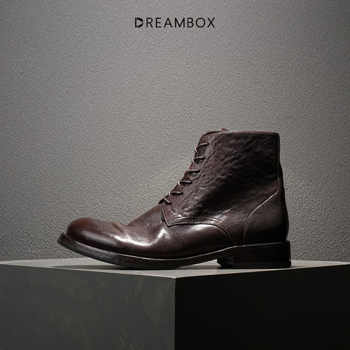 DREAMBOX男士高帮英伦马丁靴