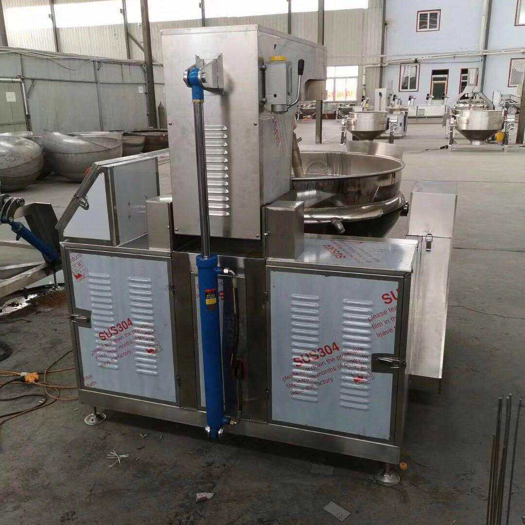 番茄牛肉咖喱炒菜机火锅底料搅拌熬煮锅大型不锈钢半自动行星炒锅