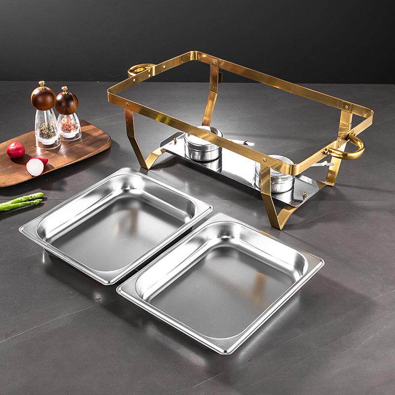 亚马逊不锈钢布菲炉酒店加热折叠商用保温餐炉chafing dish