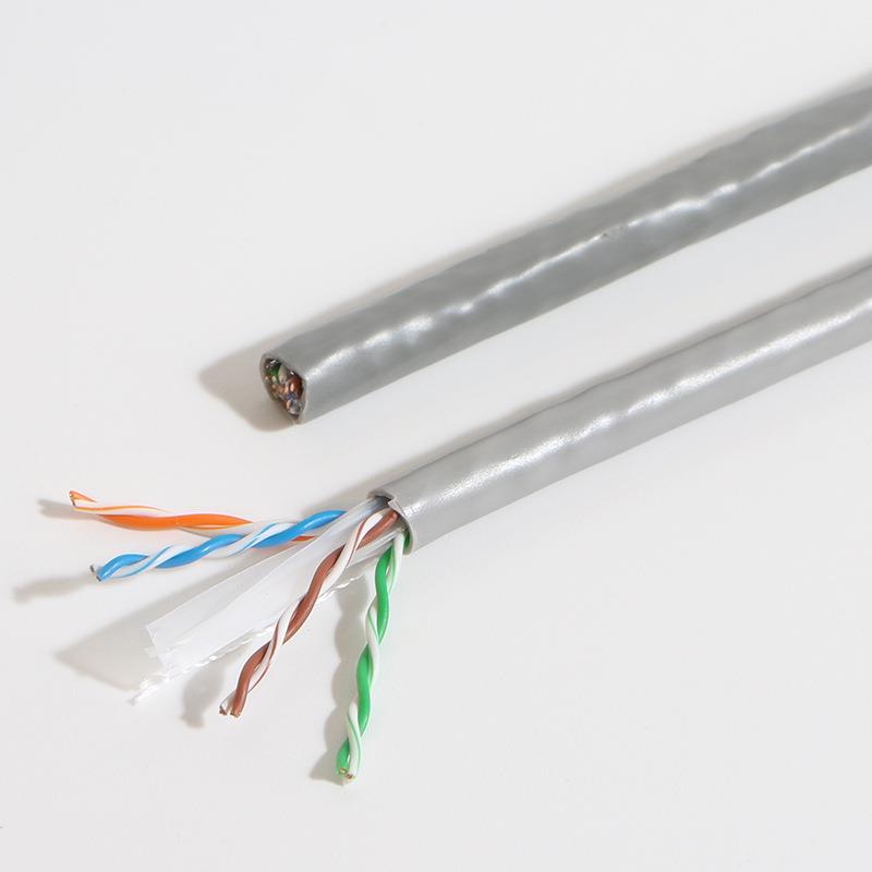 超五类0.5单支纯铜单屏蔽网线 Cat5e室内双绞线 厂家现货