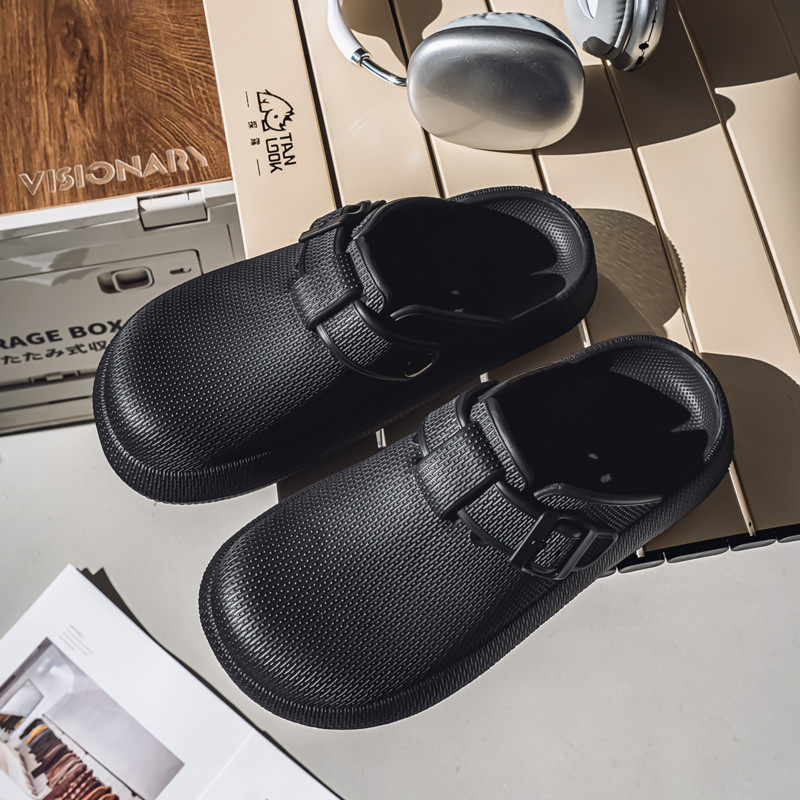 包头博肯开车半拖鞋外穿外出海边沙滩拖鞋男士办公室居家夏季防滑