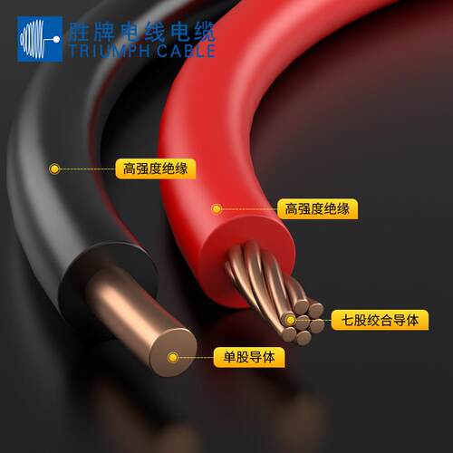 用电缆铜芯线 工业耐高温电线阻燃 BV4mm电气设备单根铜丝线