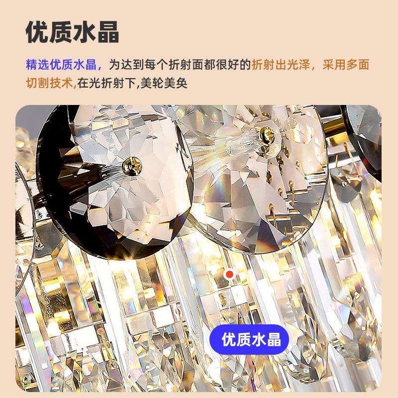 法式灯轻奢家居天花板客厅吊灯法式家居多头吊灯水晶吊灯水晶灯