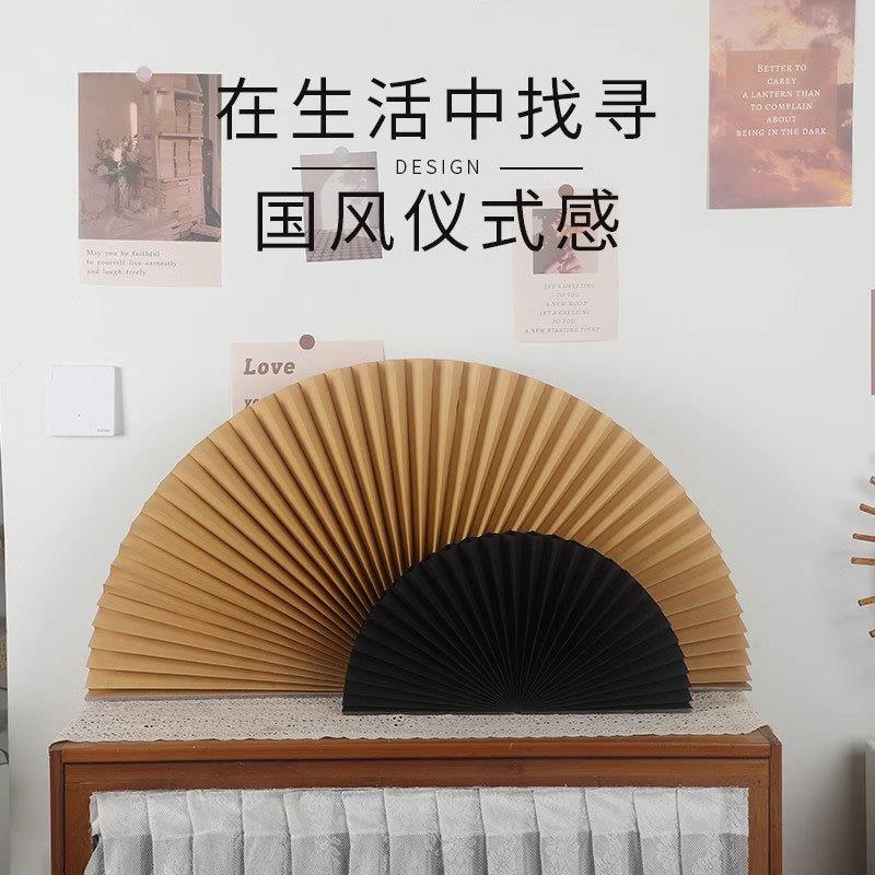 纸质纸扇中国风复古工艺品摄影扇子橱窗装饰拍摄创意摆件展示品