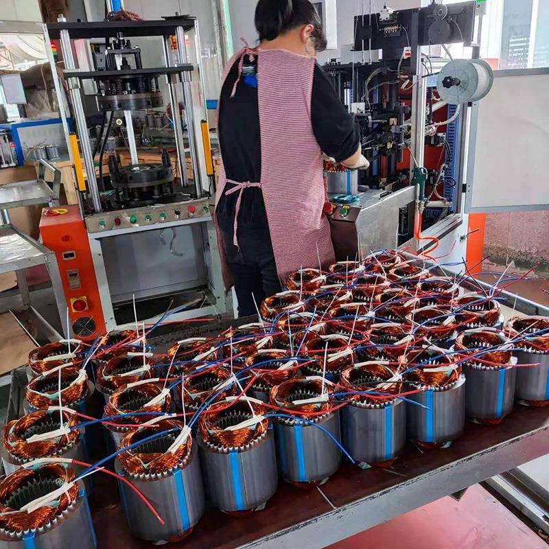 电机水泵定子 锭子 纯铜线圈 机器嵌线加工 绕线 嵌线 下线 绑线