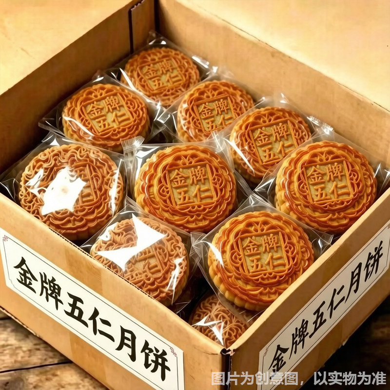 【厂家冲量】正宗五仁大月饼特级老式大月饼老款五仁月饼批发