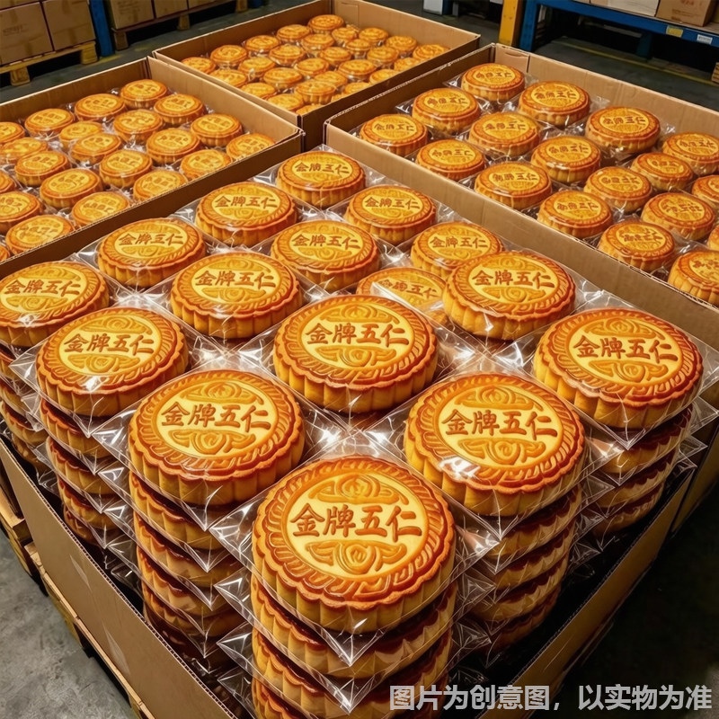 【特价 2斤装】正宗老式五仁大月饼特级大月饼老式款五仁月饼批发